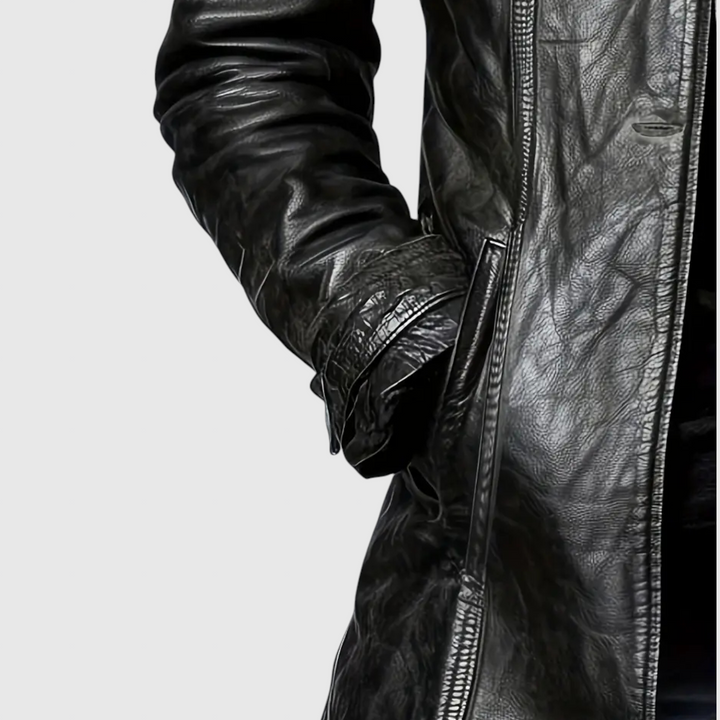 Аделина - Кожено палто от италианска кожа с копчета