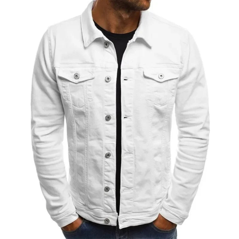 Denim jassen voor heren Katoen Vintage Klassieke trend Motor- en fietsherfstjas Heren Slanke stretch Casual jeans Cargojas Heren Winter
