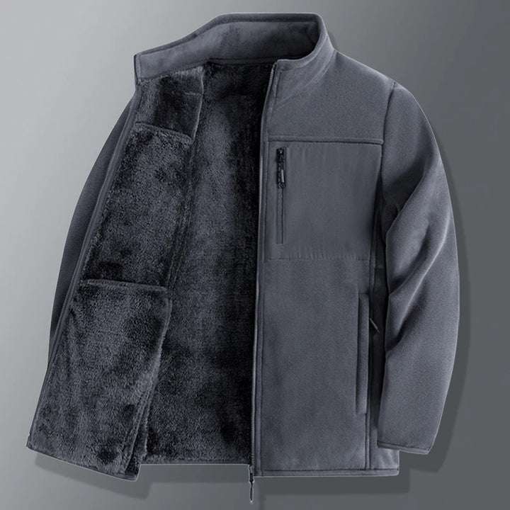 Nieuwe jas met dik fluweel, warm en modieus, hoogwaardige opstaande kraag Veelzijdig los casual topjack voor heren voor heren
