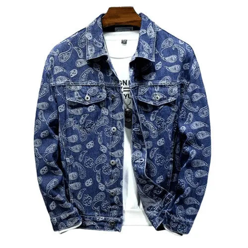 Blauwe Spijkerjas Heren Enkelvoudige Rij Revers Denim Jassen Zwart Grijs Mode Casual Jas Lente En Herfst Heren Katoen Overcoa