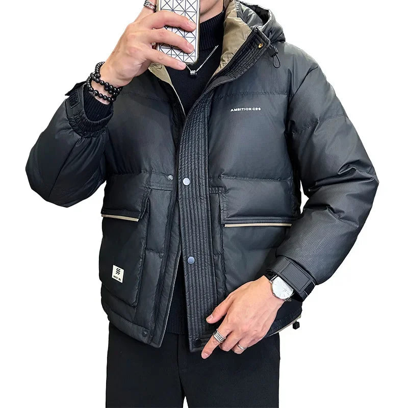 Outdoor donsjack voor heren met capuchon Casual wandelen Bergbeklimmen Lichtgewicht zomer Dun model Paar Live-uitzending