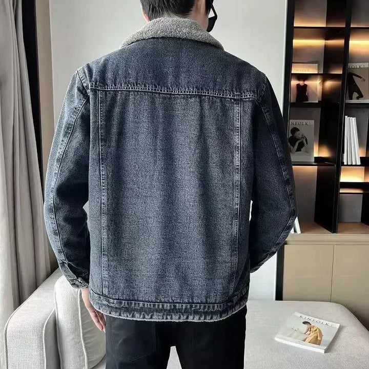 Herfst Mannelijke Jean Jassen Casual Heren Denim Jasje Knop Vintage Losse Stof Mode Lage Kosten Nieuw In Maat L Joker Elatic Y2k