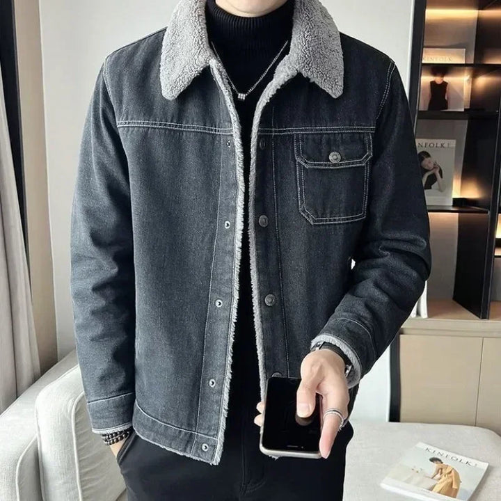 Herfst Mannelijke Jean Jassen Casual Heren Denim Jasje Knop Vintage Losse Stof Mode Lage Kosten Nieuw In Maat L Joker Elatic Y2k