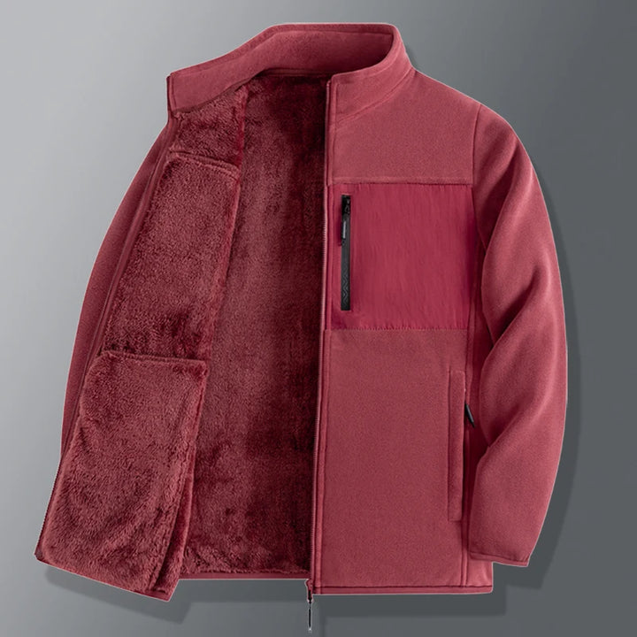 Nieuwe jas met dik fluweel, warm en modieus, hoogwaardige opstaande kraag Veelzijdig los casual topjack voor heren voor heren