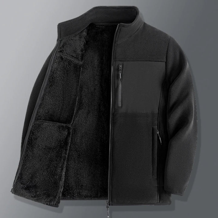 Nieuwe jas met dik fluweel, warm en modieus, hoogwaardige opstaande kraag Veelzijdig los casual topjack voor heren voor heren