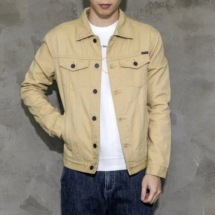Slim Fit Denim Jackets Man Japanese Retro Fashion Cowgirl New in Korean Popular Clothes Size L Loose S Black Cowboy Coat for Men