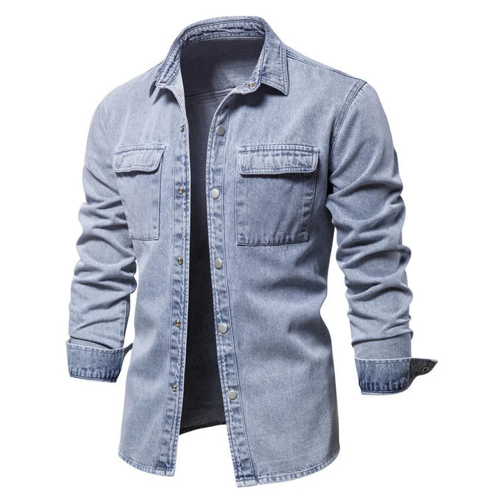 #4403 Spring Autumn Denim Jacek Mens 100% Cotton Black Blue Jeans Jacket Homme Long Sleeve Slim Outerwear High Quality Fashion