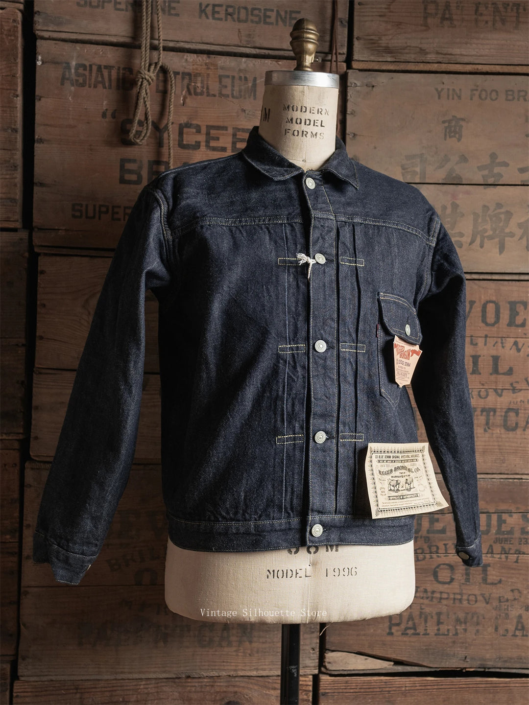 Rugged Bronson 1950 Blanket Lined Type 1 Selvedge Denim Jacket Sanforized 819XX Men's Jean Outerwear 519XX