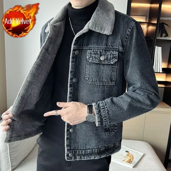 Herfst Mannelijke Jean Jassen Casual Heren Denim Jasje Knop Vintage Losse Stof Mode Lage Kosten Nieuw In Maat L Joker Elatic Y2k
