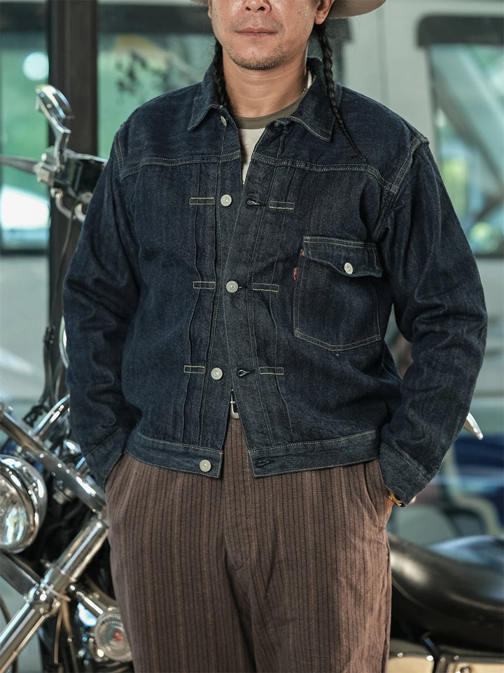 Rugged Bronson 1950 Blanket Lined Type 1 Selvedge Denim Jacket Sanforized 819XX Men's Jean Outerwear 519XX