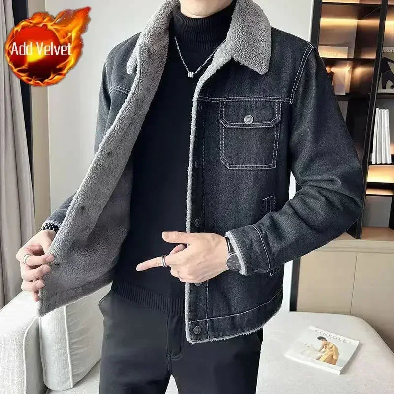 Herfst Mannelijke Jean Jassen Casual Heren Denim Jasje Knop Vintage Losse Stof Mode Lage Kosten Nieuw In Maat L Joker Elatic Y2k