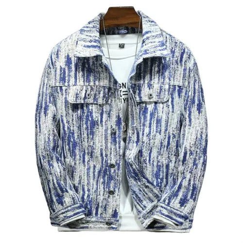 Blauwe Spijkerjas Heren Enkelvoudige Rij Revers Denim Jassen Zwart Grijs Mode Casual Jas Lente En Herfst Heren Katoen Overcoa