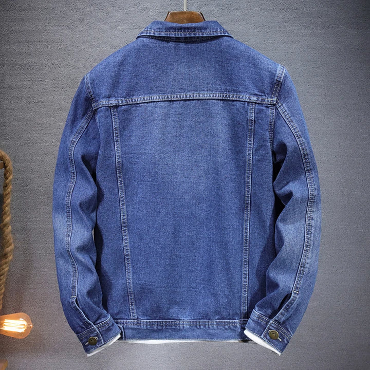 Blauwe Spijkerjas Heren Enkelvoudige Rij Revers Denim Jassen Zwart Grijs Mode Casual Jas Lente En Herfst Heren Katoen Overcoa