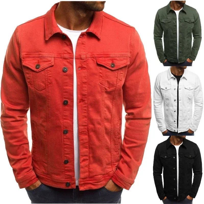Denim jassen voor heren Katoen Vintage Klassieke trend Motor- en fietsherfstjas Heren Slanke stretch Casual jeans Cargojas Heren Winter